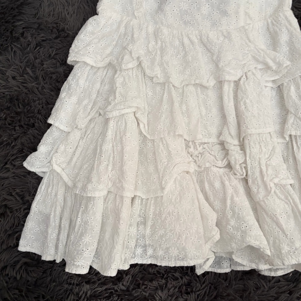 Altar'd State Ivory boho bohemian senior pictures preppy mini Lace Dress large - Picture 4 of 14